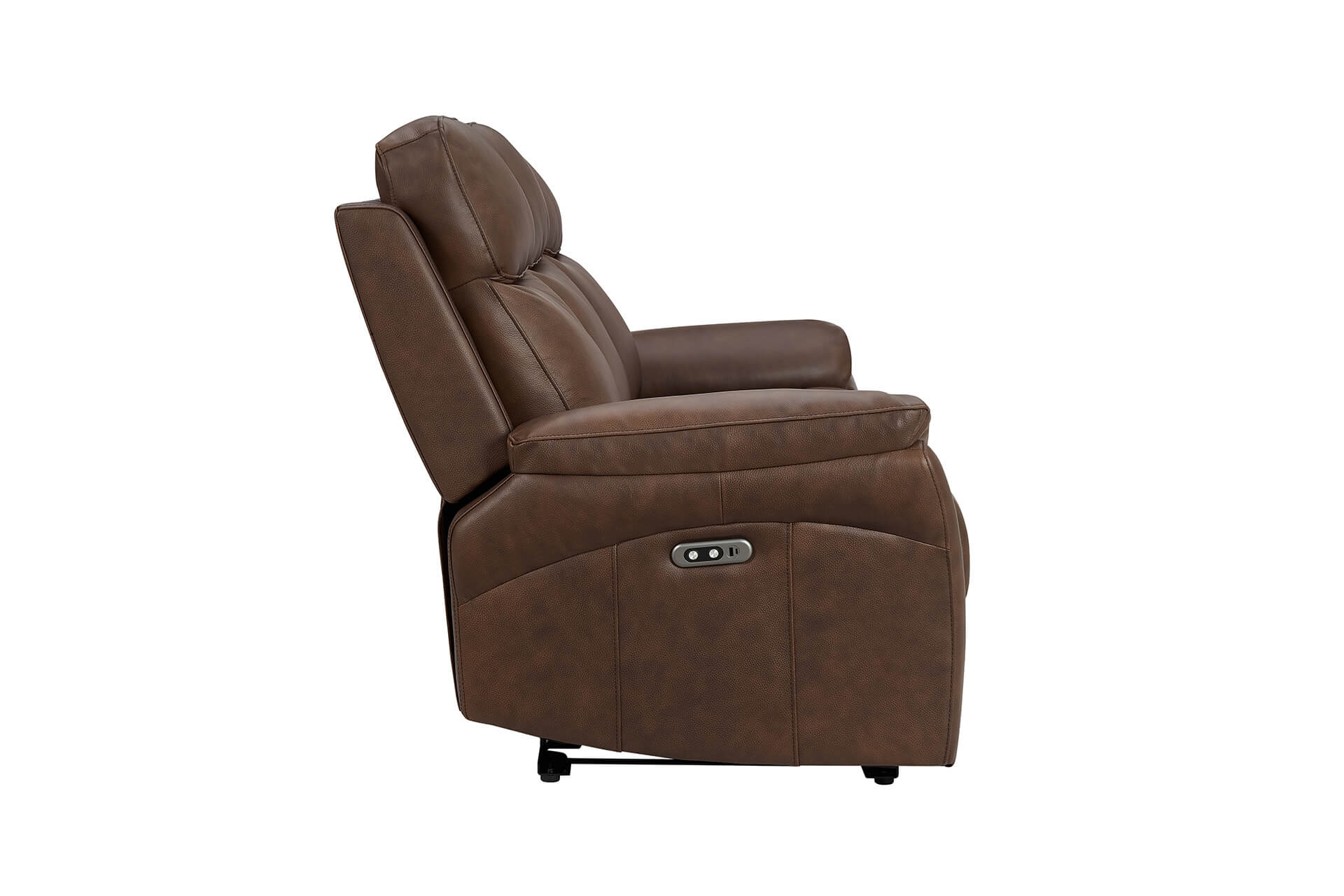 Nardo 3 Seater Electric Recliner – Brown Leather with USB Ports - Image 5