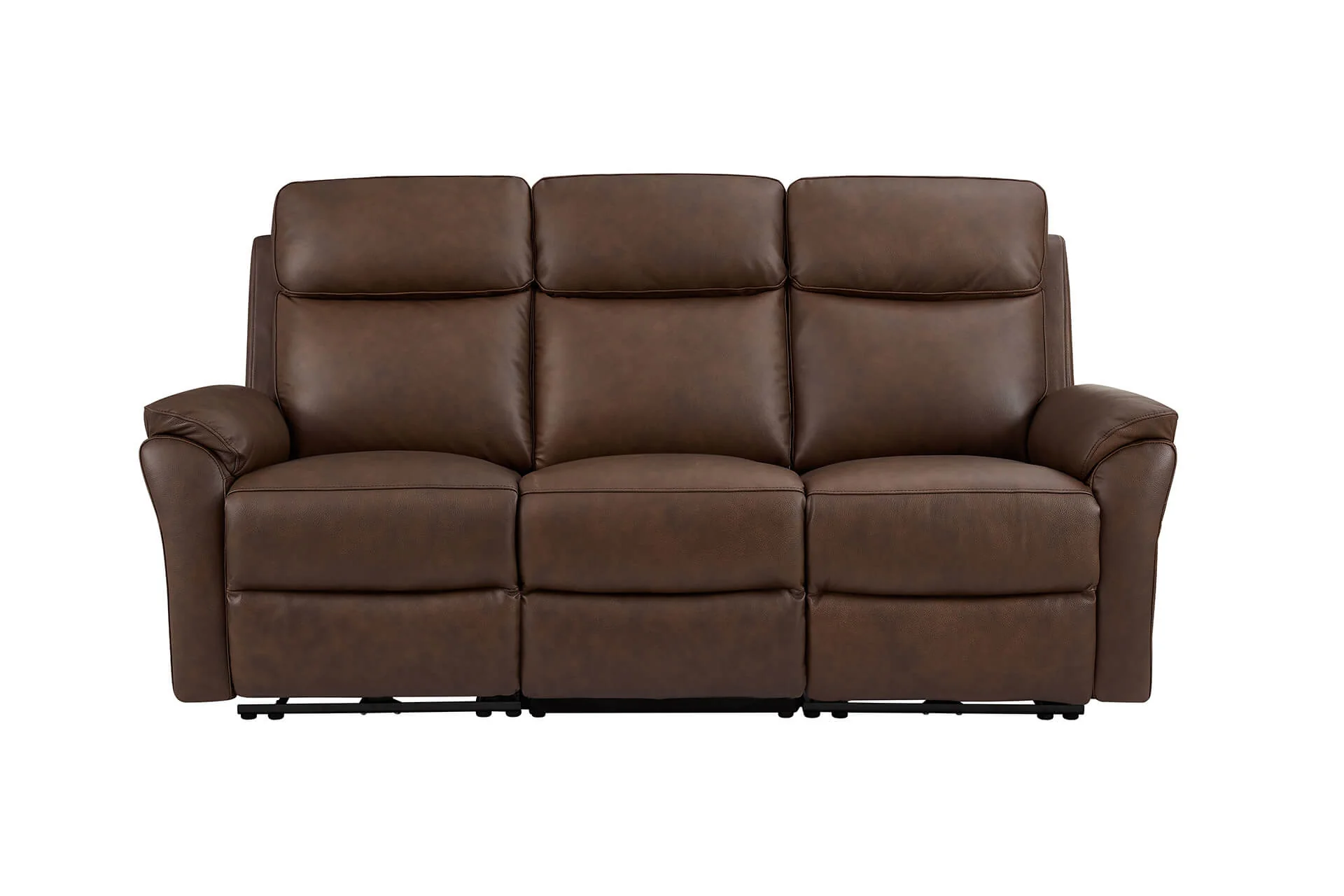 Nardo 3 Seater Electric Recliner – Brown Leather with USB Ports - Image 9
