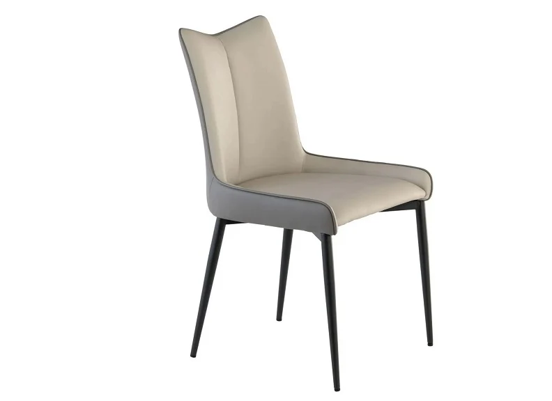 Nardo Grey/Light Grey Faux Leather Chair - Image 3