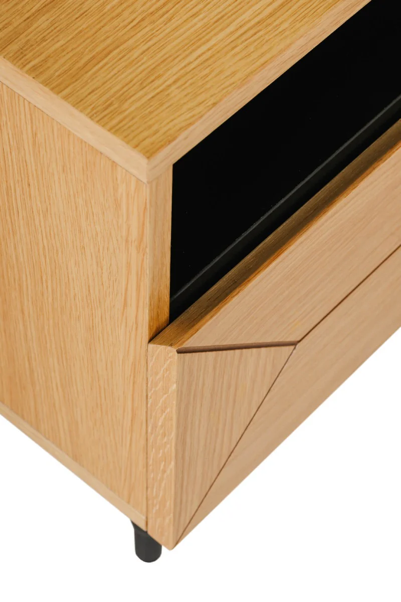 Nate Bedside Table in Brown or Natural Oak - Image 2