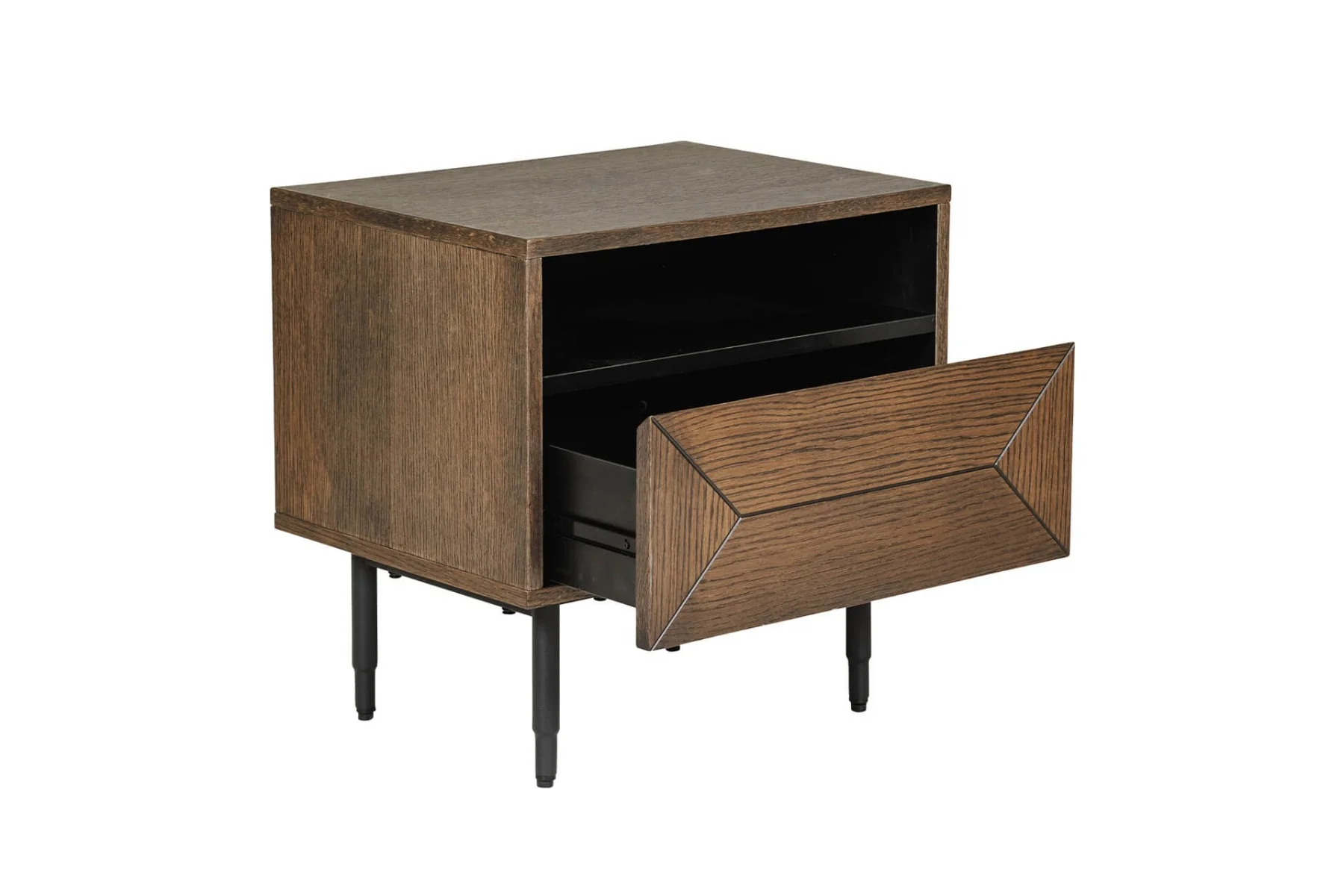 Nate Bedside Table in Brown or Natural Oak - Image 4