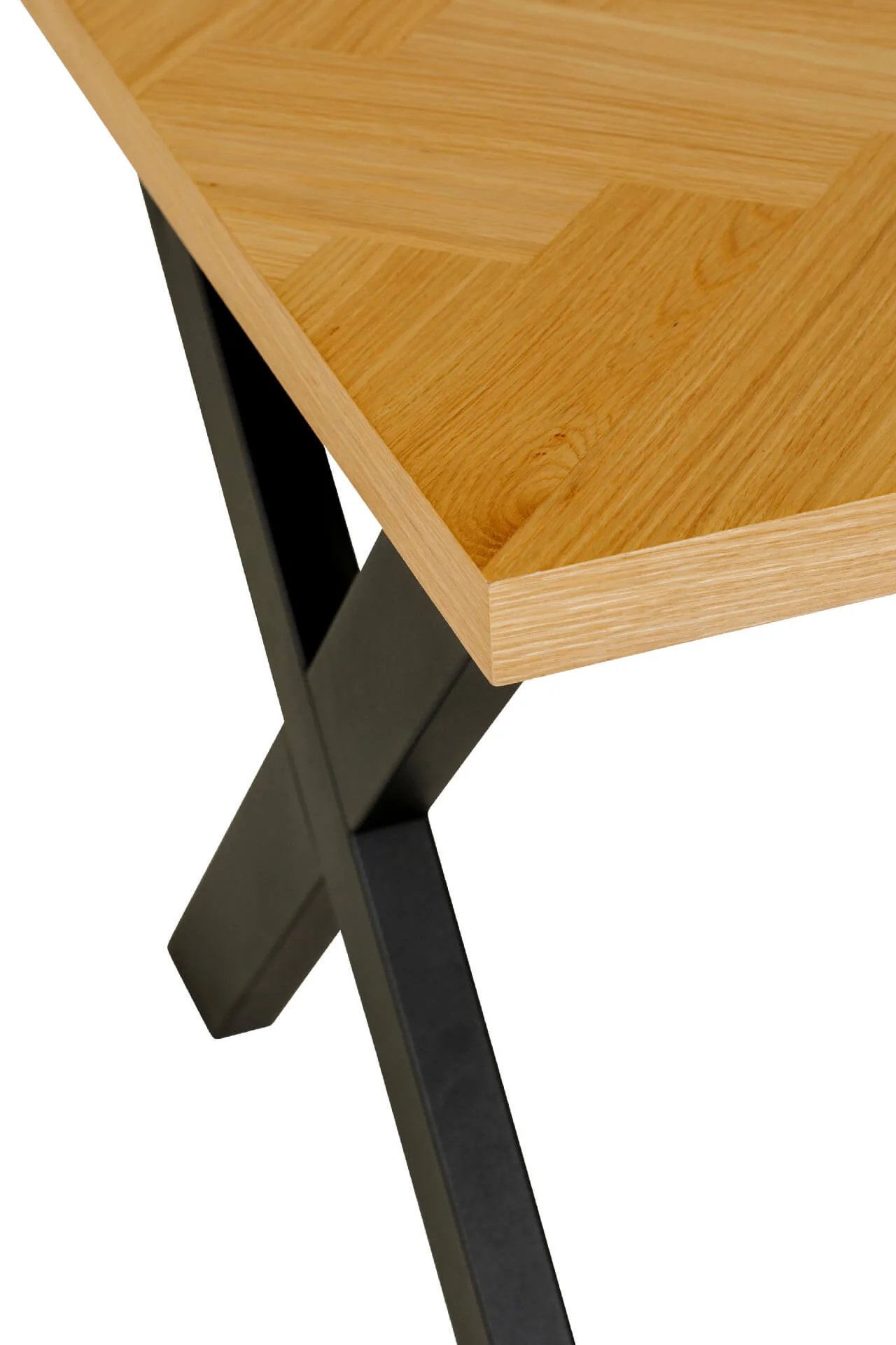 Nate Dining Table 140cm – Natural Oak with Black Metal Legs - Image 4