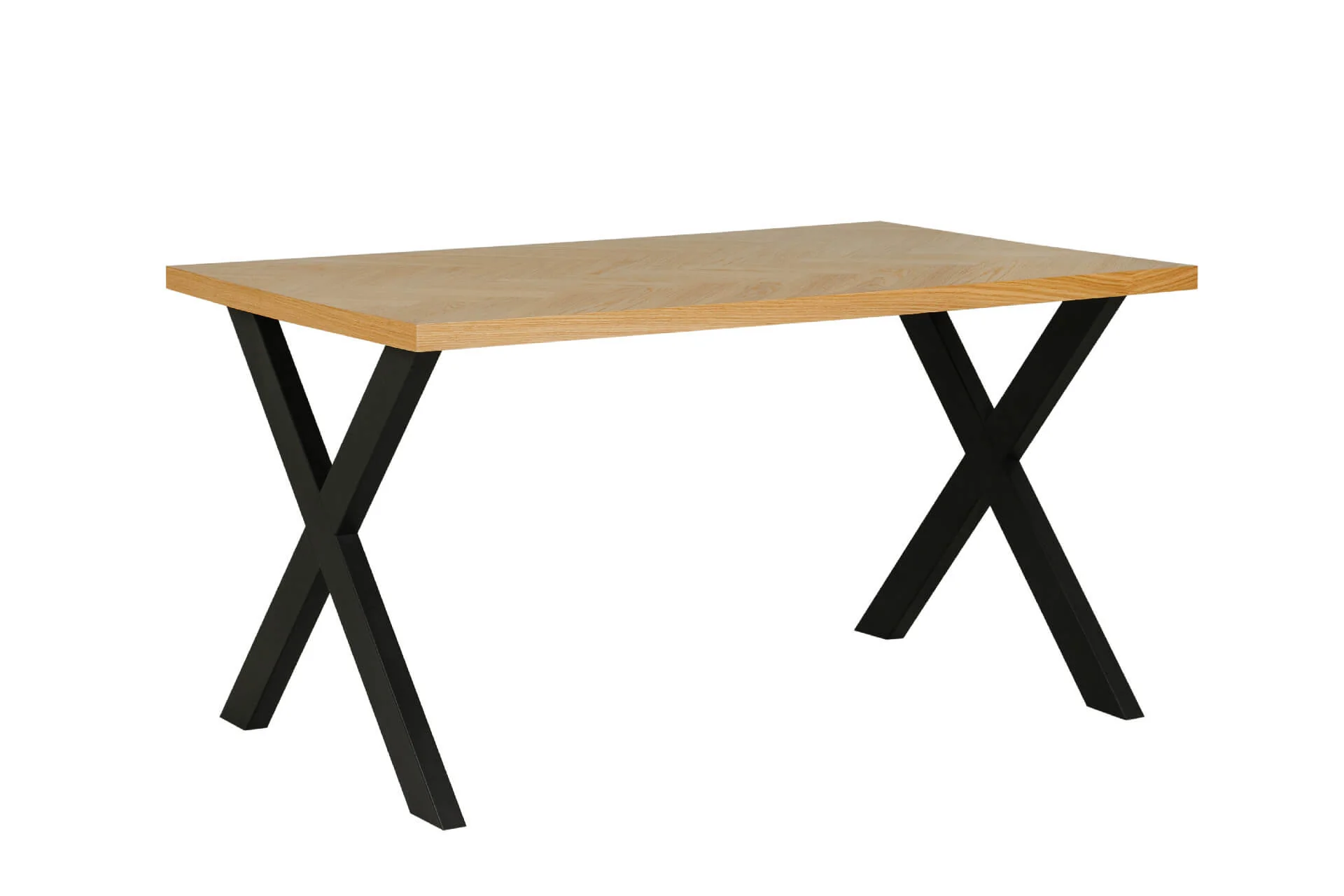 Nate Dining Table 140cm – Natural Oak with Black Metal Legs - Image 6