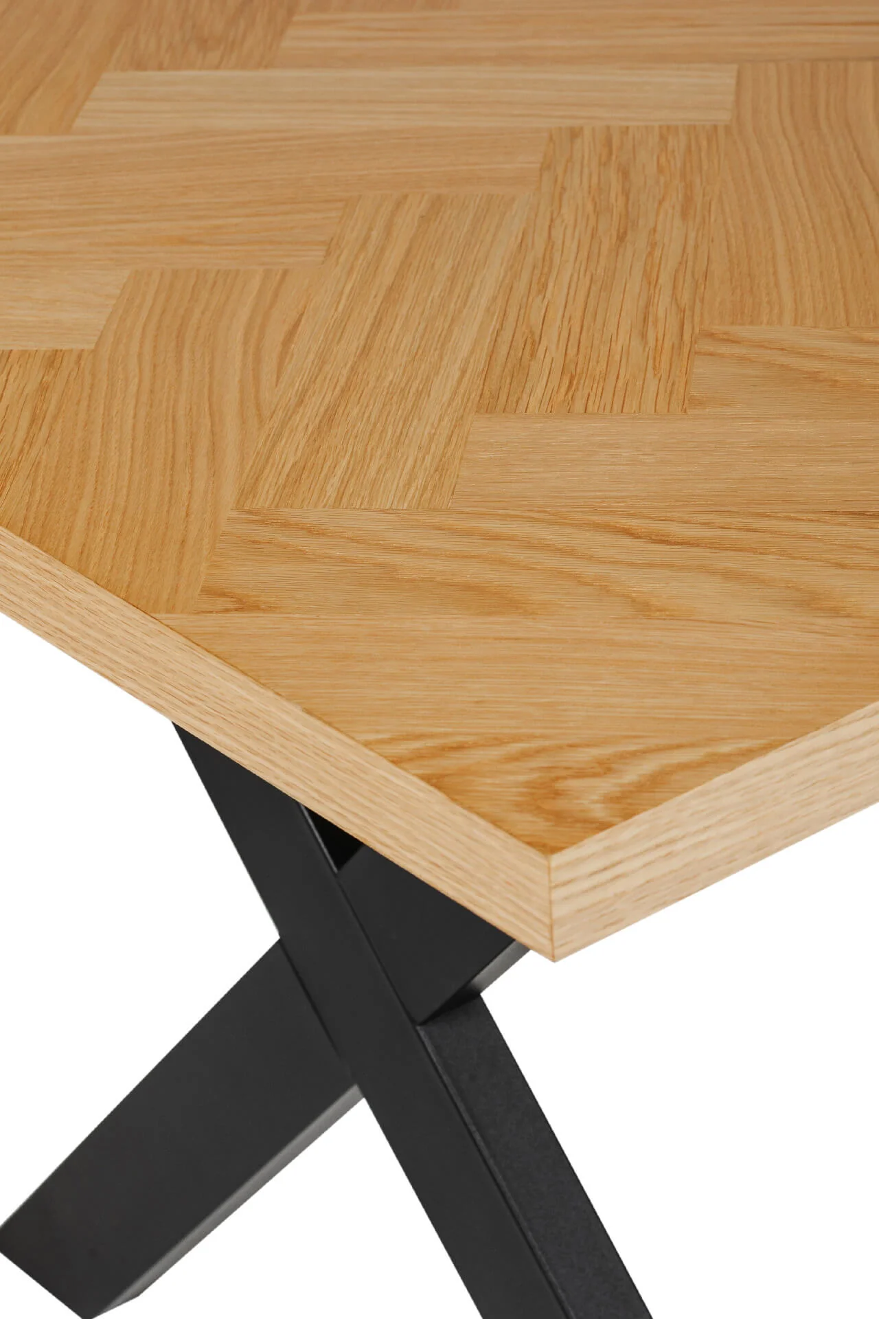Nate Dining Table 180cm – Natural Oak with Black Metal Legs - Image 5
