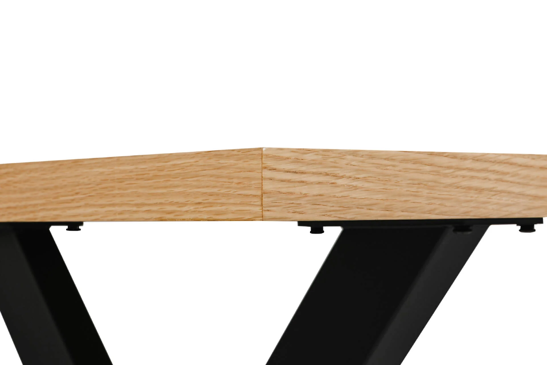 Nate Dining Table 180cm – Natural Oak with Black Metal Legs - Image 6