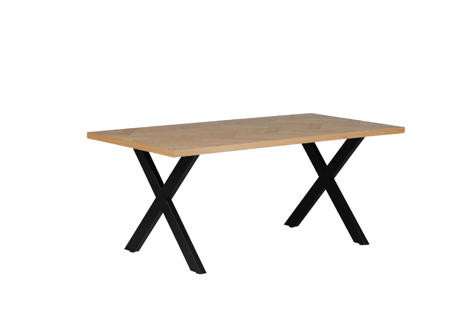 Nate Dining Table 180cm – Natural Oak with Black Metal Legs - Image 7