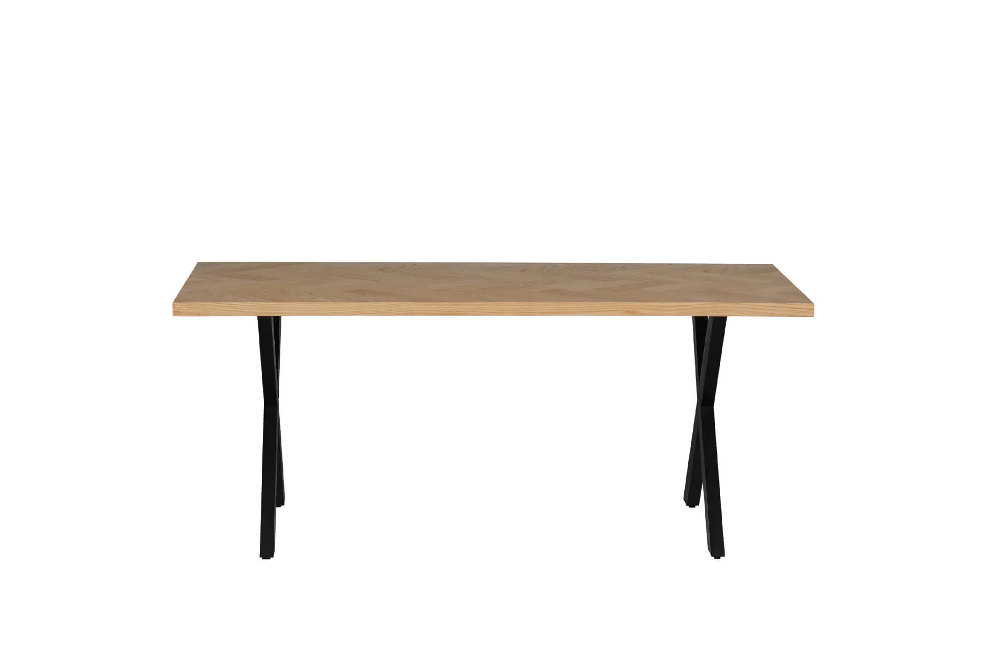 Nate Dining Table 180cm – Natural Oak with Black Metal Legs - Image 9
