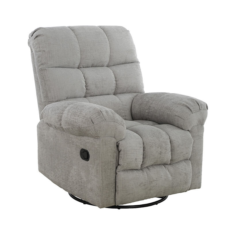 Nellie Glider Swivel Recliner – Grey with Lumbar Support - Image 13
