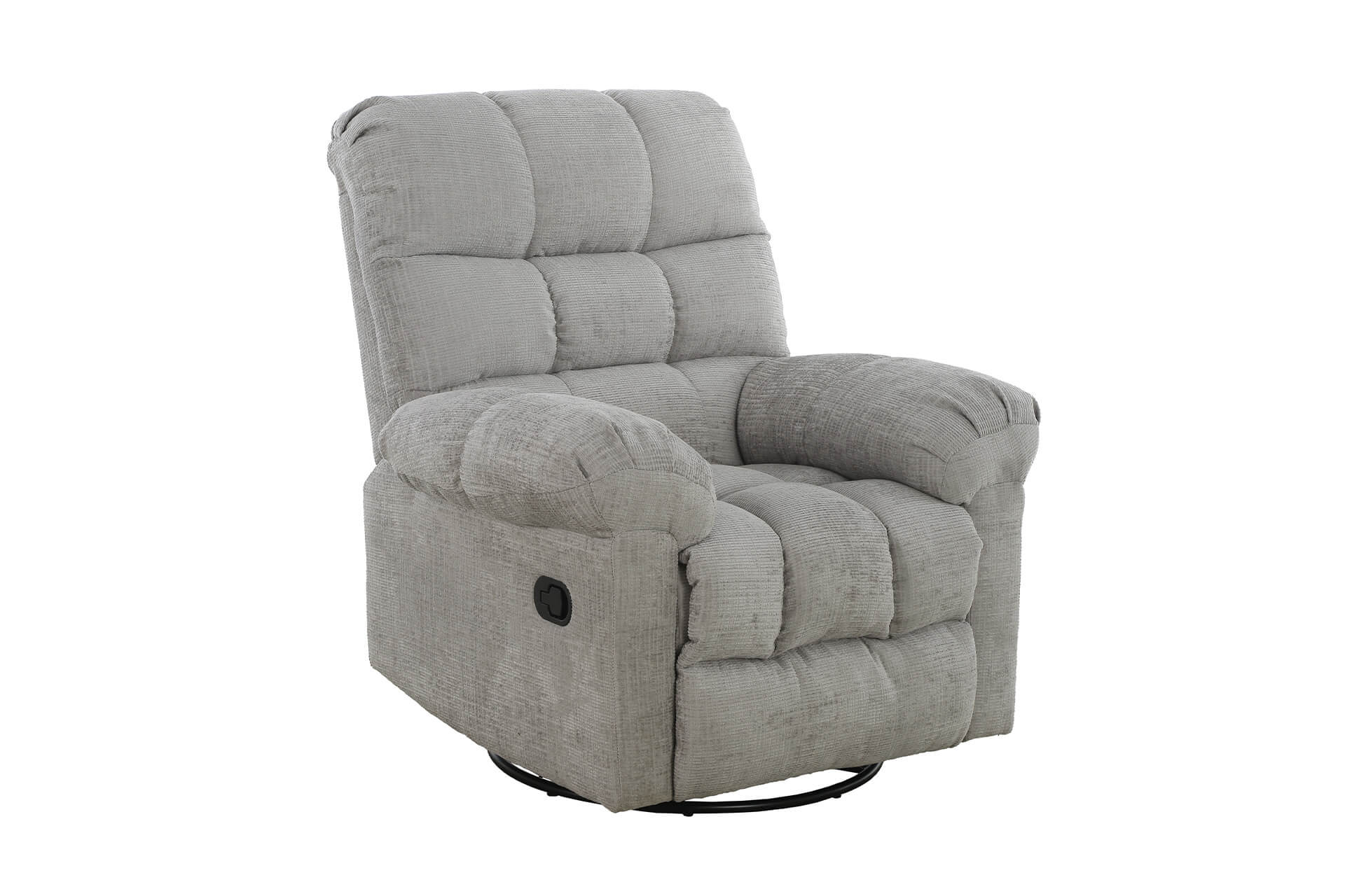 Nellie Glider Swivel Recliner – Grey with Lumbar Support - Image 14
