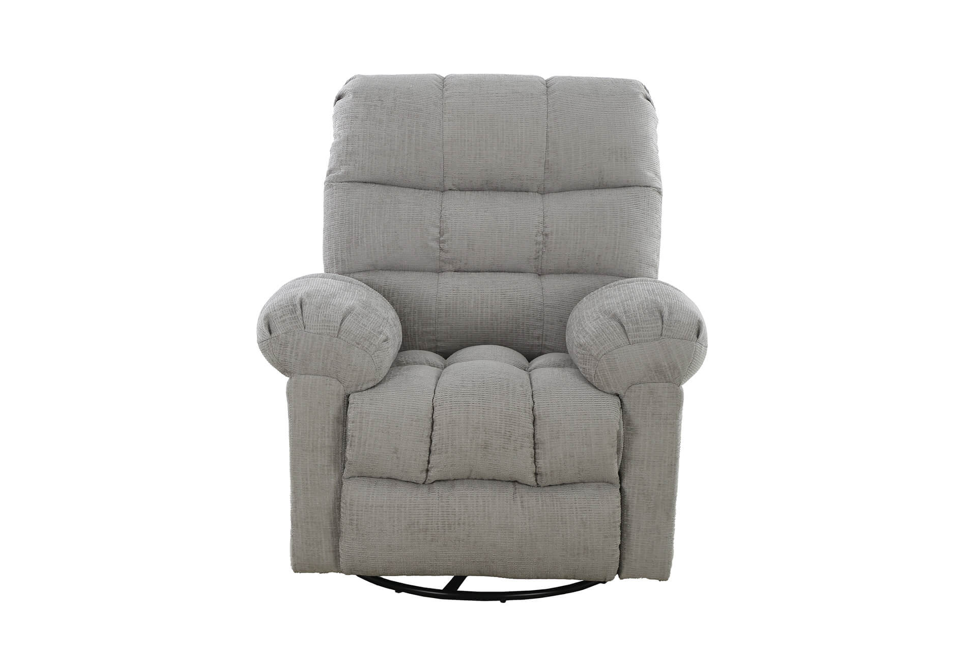 Nellie Glider Swivel Recliner – Grey with Lumbar Support - Image 15