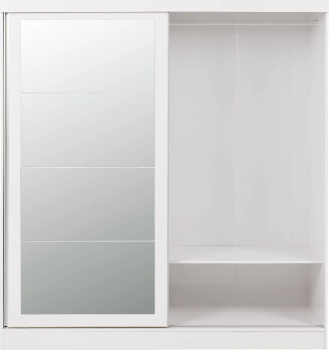Nevada White Two Sliding Door Wardrobe - Image 3