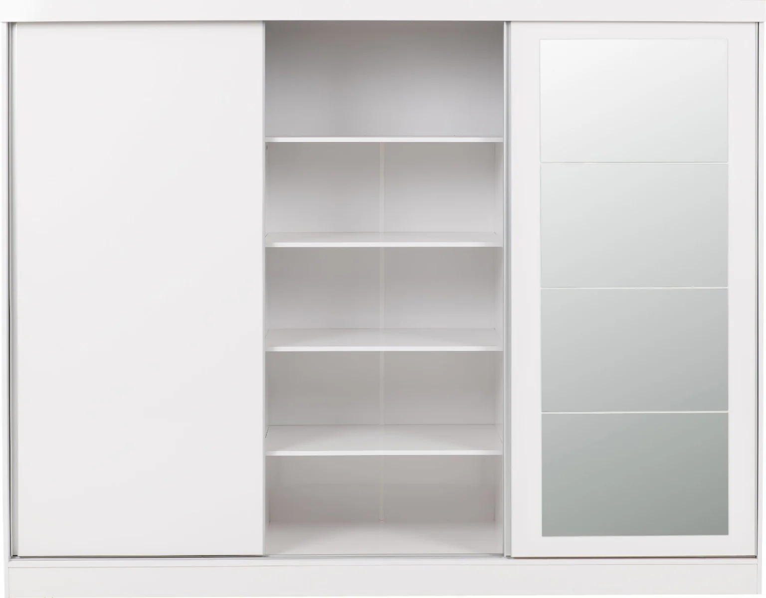 Nevada White Wardrobe with Three Sliding Doors - Image 3