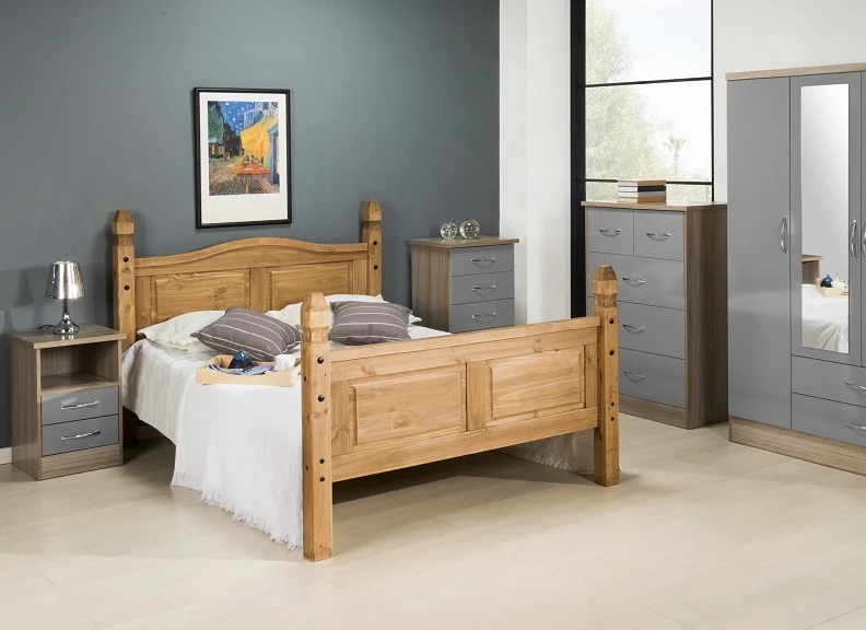 Nevada Grey Six-Drawer Chest of Drawers