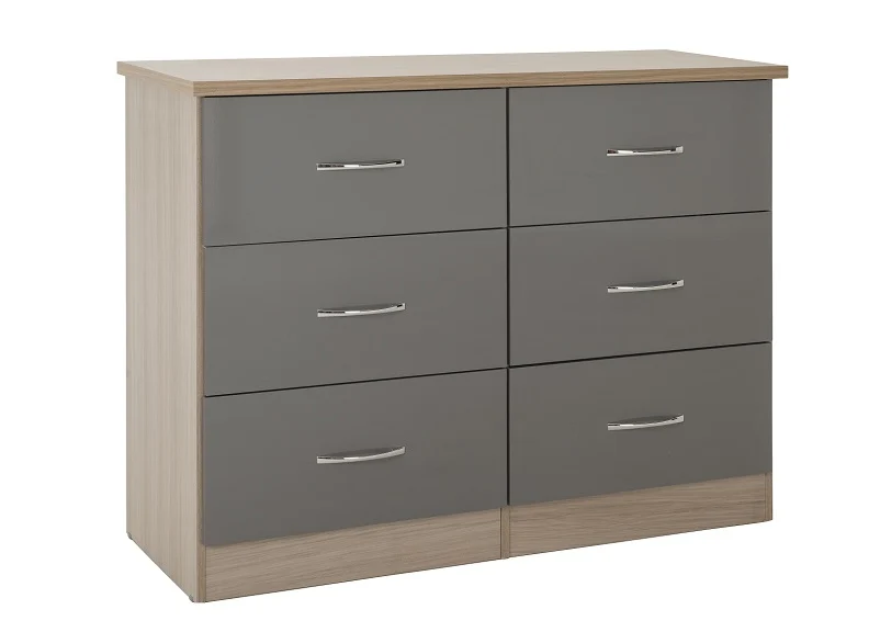 Nevada Grey Six-Drawer Chest of Drawers - Image 2