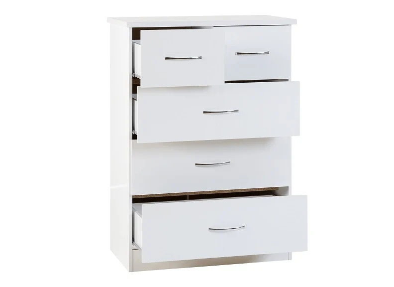 Nevada White 3+2 Drawer Chest - Image 2