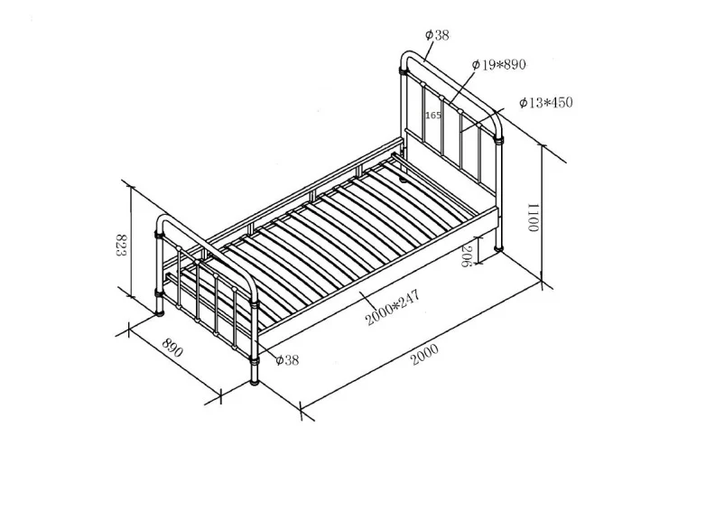 New York Single Bed – Metal Frame 200x90 cm - Image 7