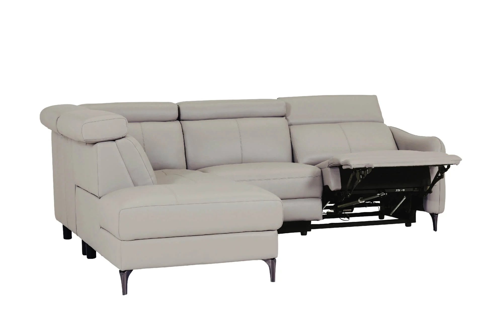 Nico Corner Group Electric Recliner LHF – Stone Upholstery with USB Ports - Image 10
