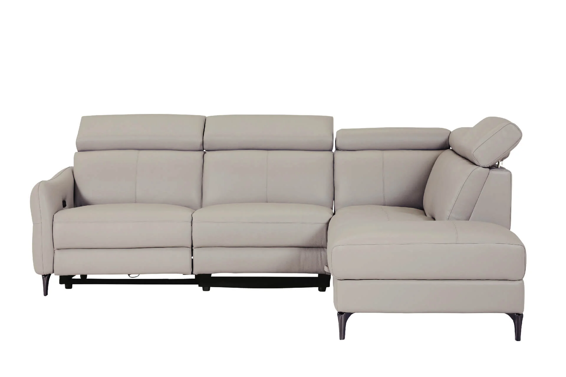 Nico Corner Group Electric Recliner RHF – Stone Upholstery with USB Ports - Image 4