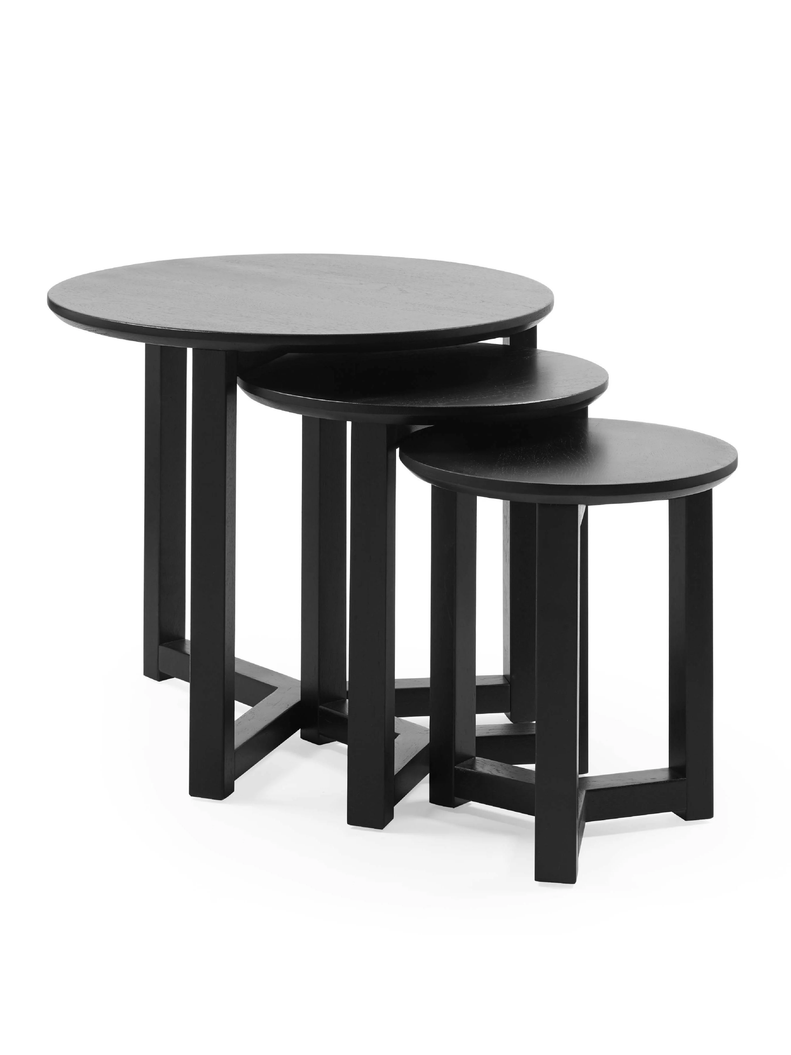 Nidri Black Nest Of 3 Tables - Image 2