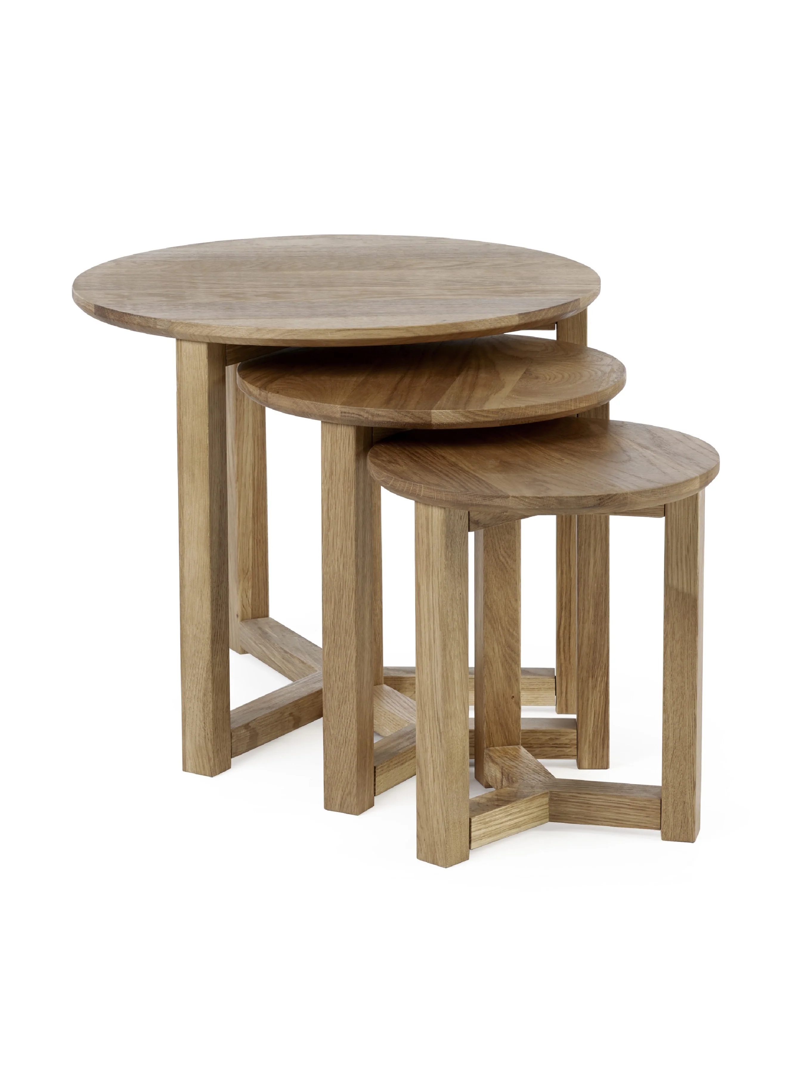 Nidri Nest Of 3 Tables Oak - Image 2