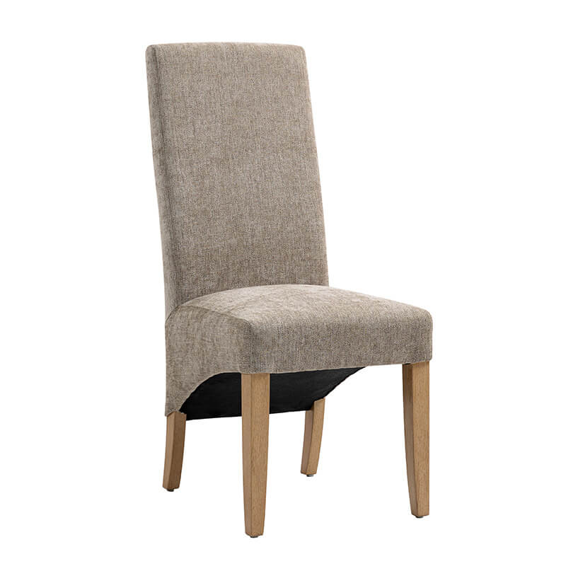 Norfolk Dining Chair – Mink Upholstered with Solid Wood Frame 1070mm - Image 7
