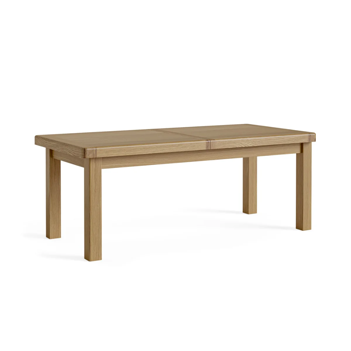 Normandy Large Ext Dining Table – Solid Oak with Polished Silver Handle - Image 2