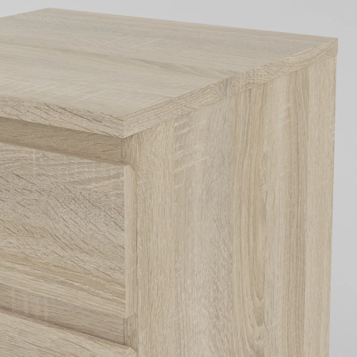 Nova 5 Drawer Narrow Chest – Oak with Handle-less Design - Image 3