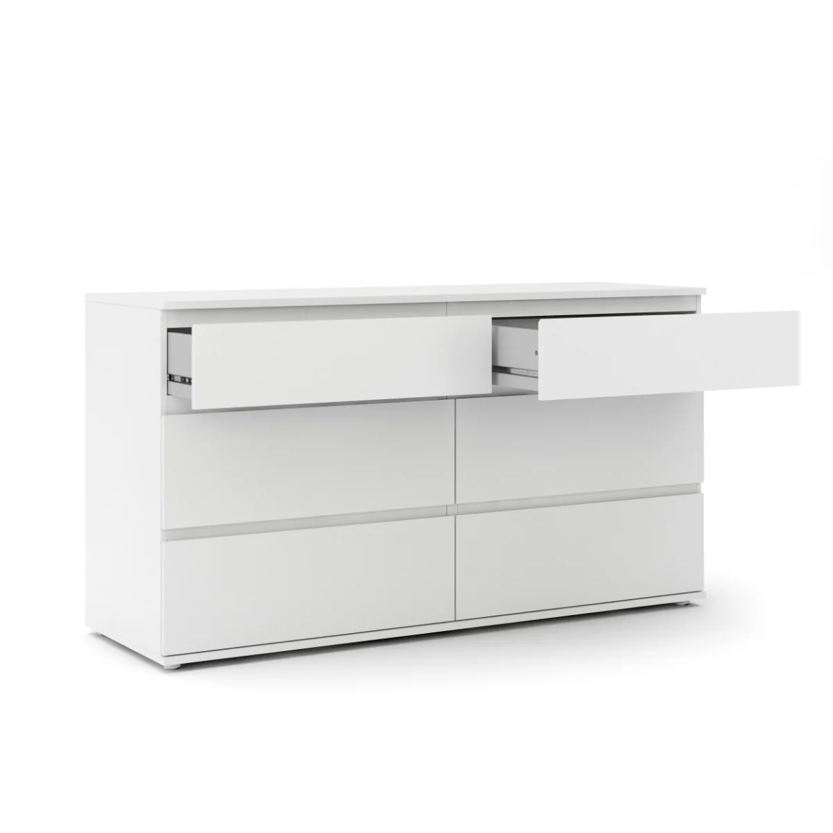 Nova 6 Drawer Chest – White Handle-less Design - Image 2