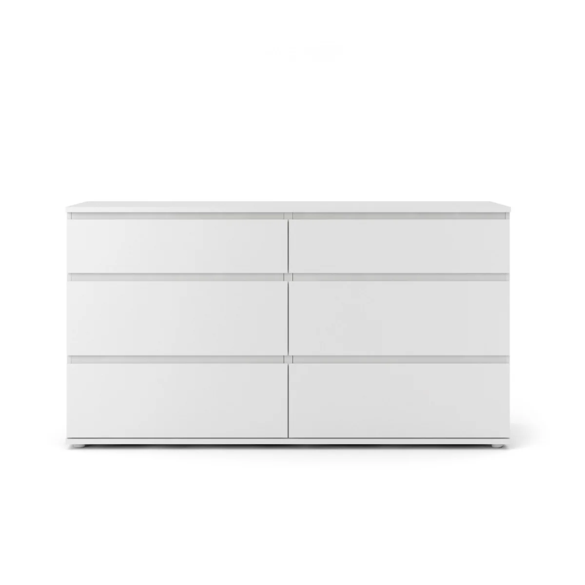 Nova 6 Drawer Chest – White Handle-less Design - Image 4