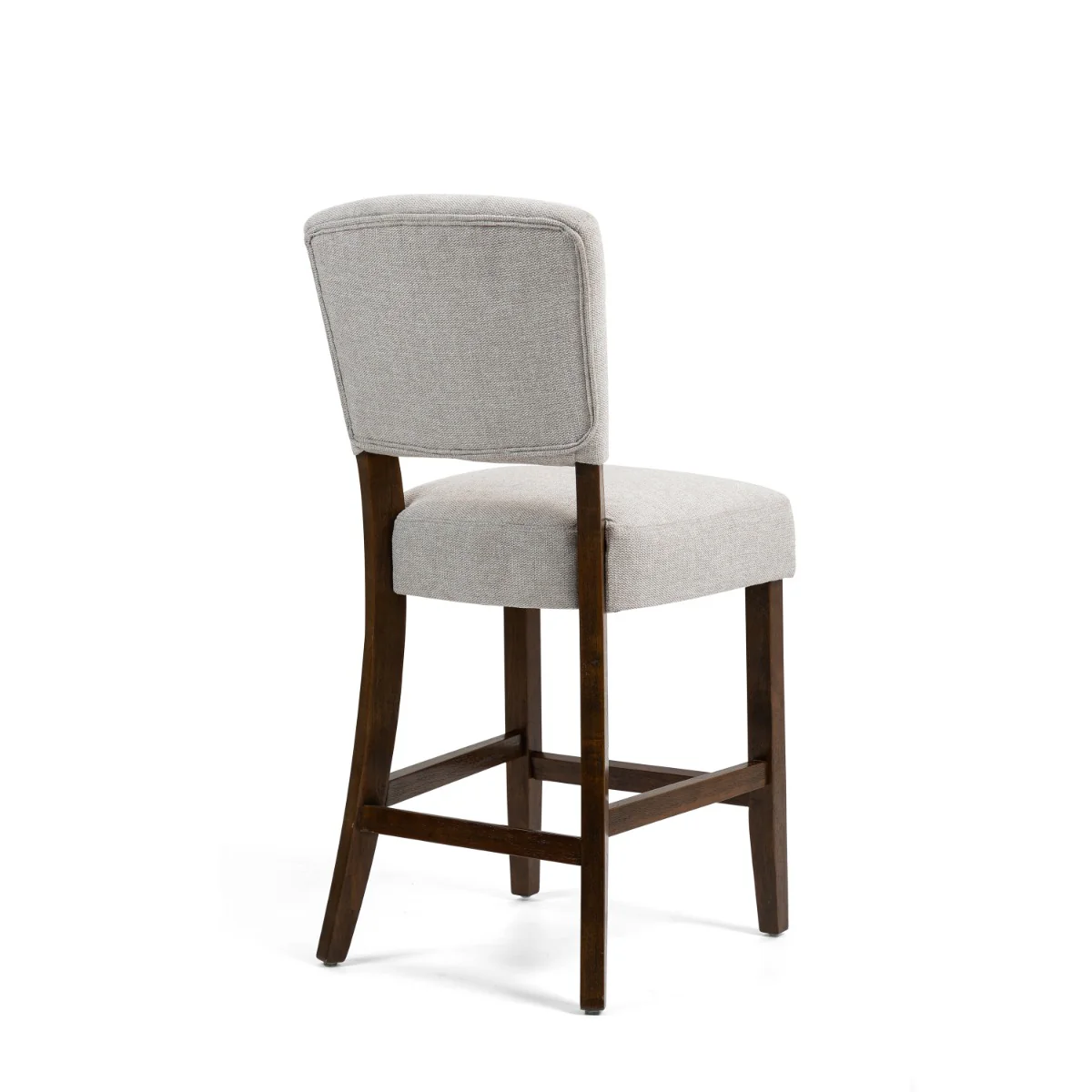 Set of 2 Oakridge Counter Stool - Beige Fabric Dark Oak - Image 3