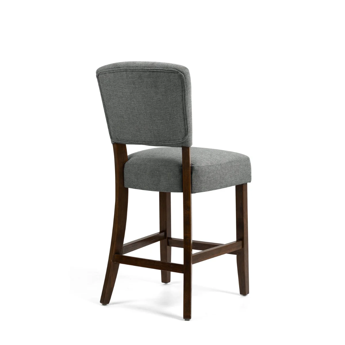 Set of 2 Oakridge Counter Stool - Grey Fabric Dark Oak - Image 3