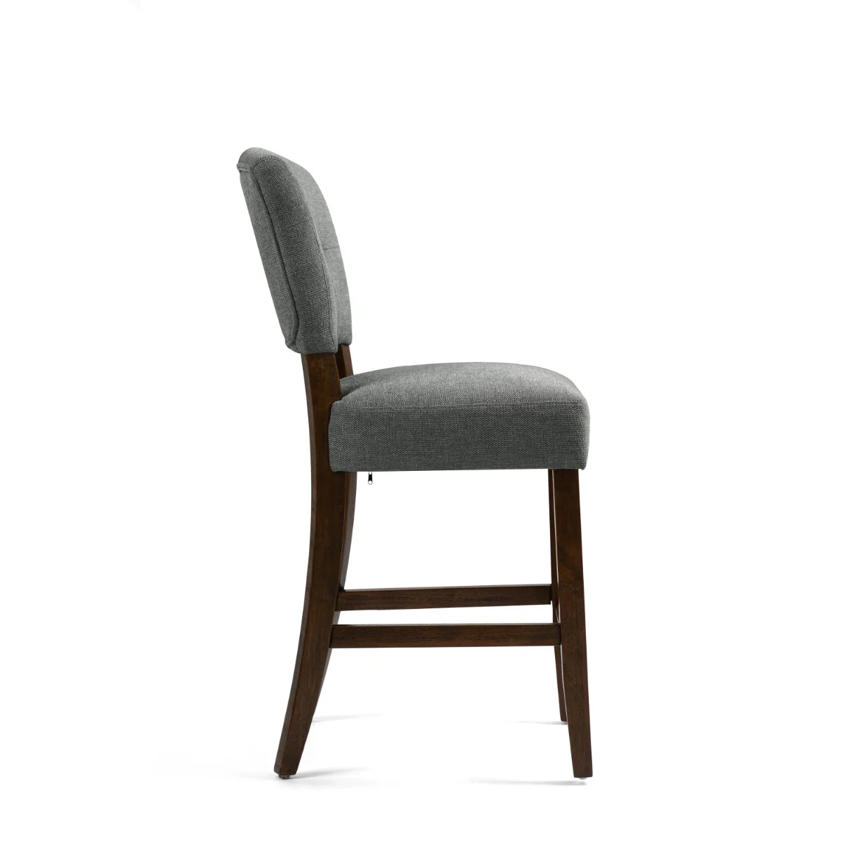 Set of 2 Oakridge Counter Stool - Grey Fabric Dark Oak - Image 4