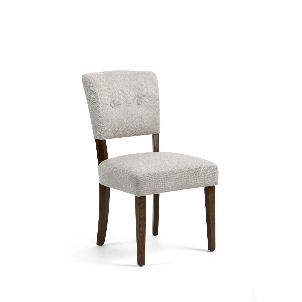Set of 2 Oakridge Dining Chair - Beige Fabric Dark Oak - Image 4