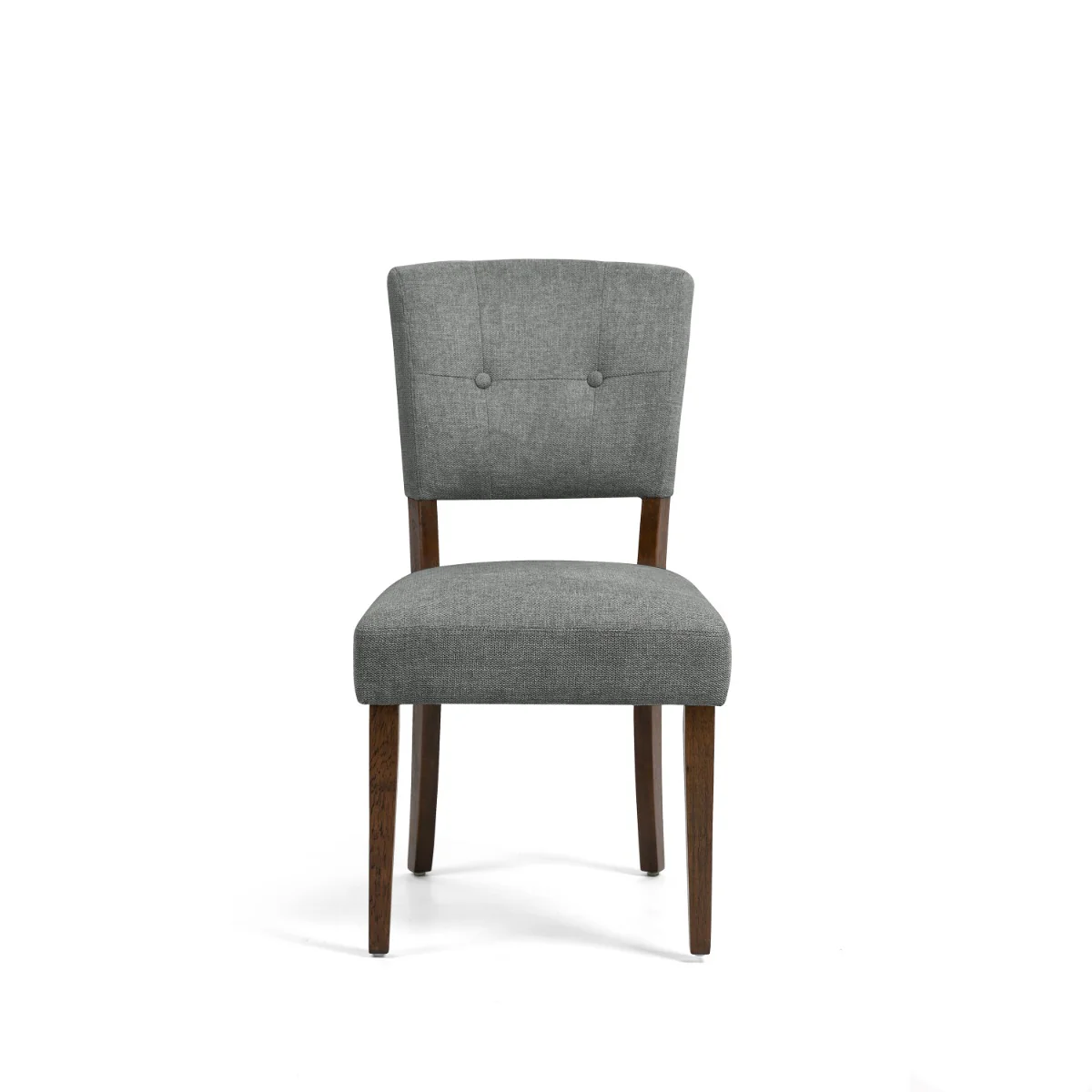 Set of 2 Oakridge Dining Chair - Grey Fabric Dark Oak - Image 2