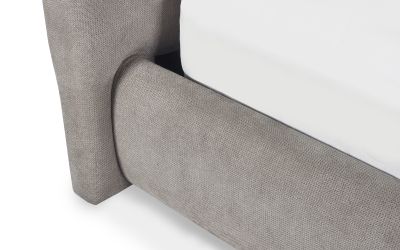 Odette Bed 150cm - Luxurious Light Taupe Upholstery - Image 10