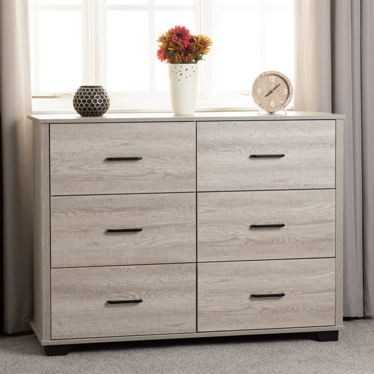 Oliver 6 Drawer Chest Light Oak Effect (Pre-order for September)