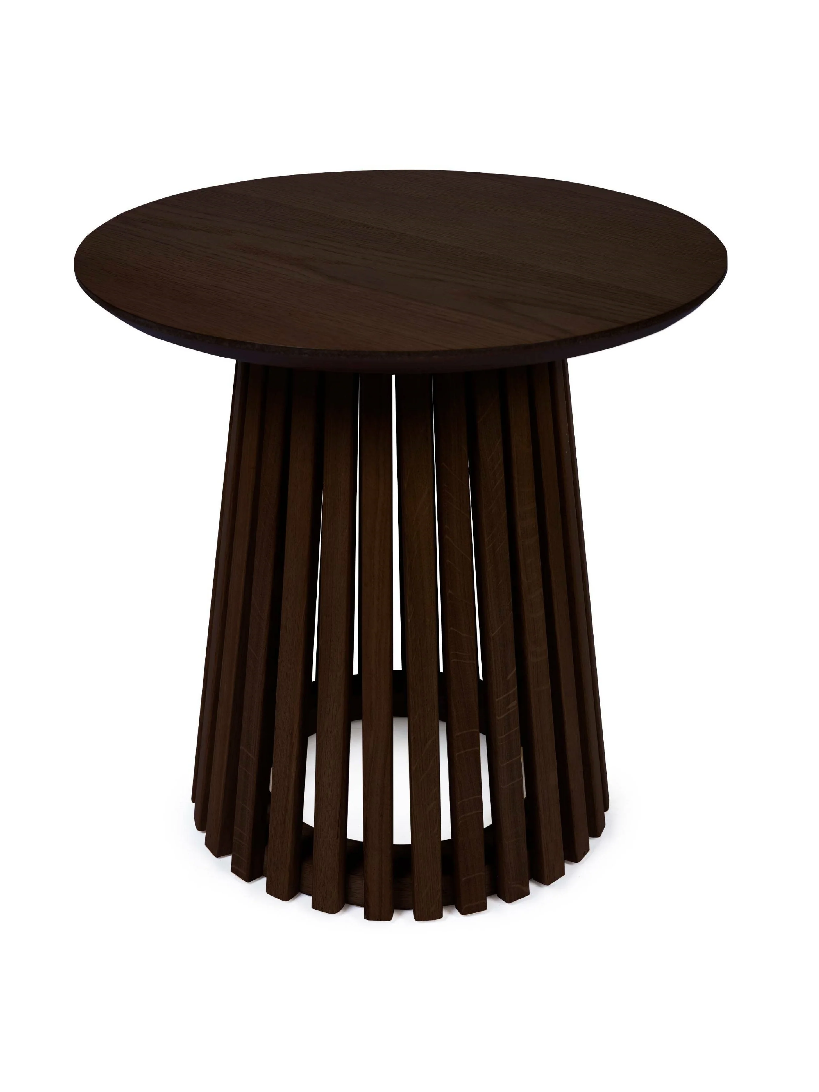 Ollie Dark Oak 45cm Round Lamp Table - Image 2