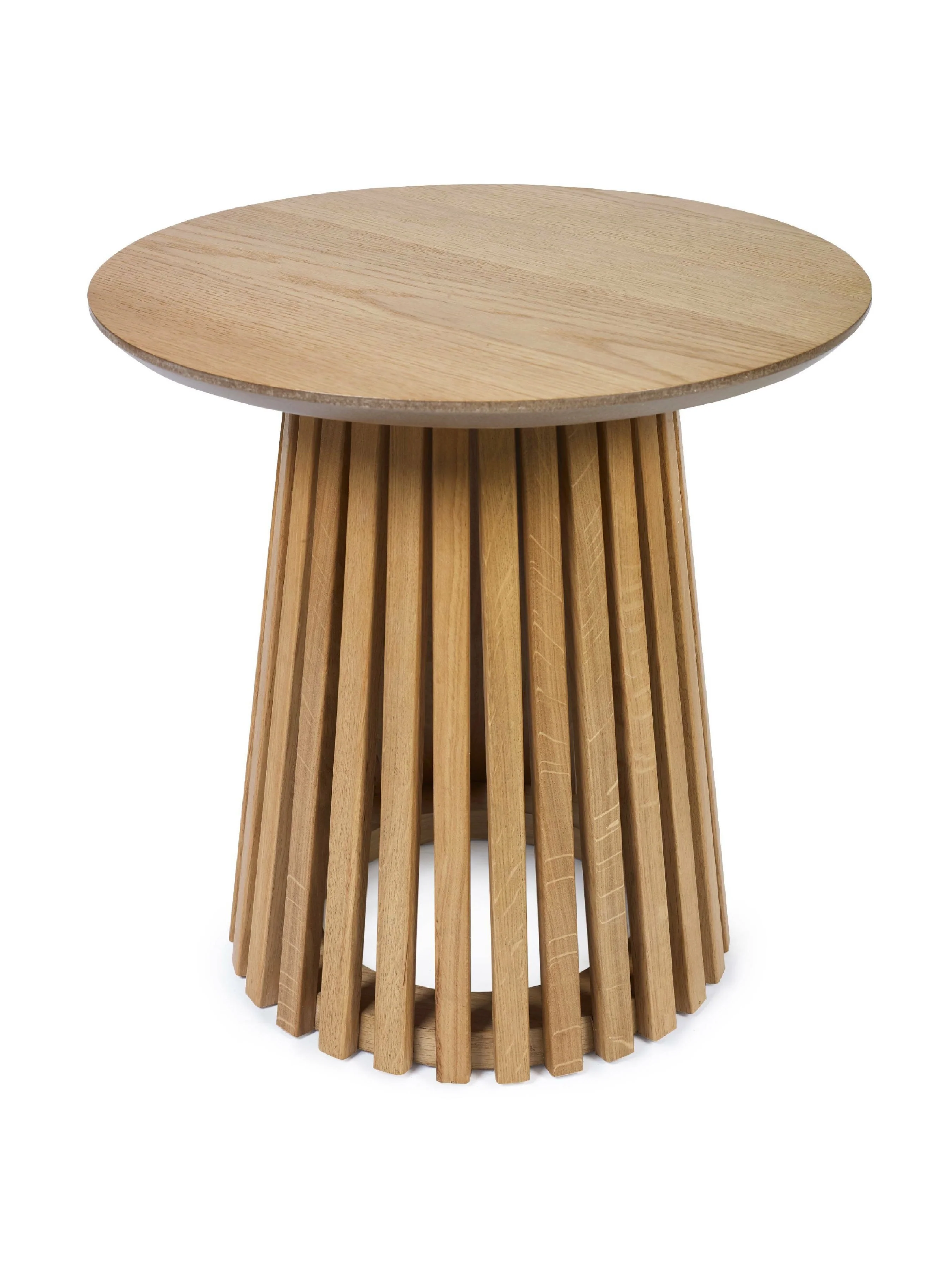 Ollie Natural Oak 45cm Round Lamp Table - Image 2