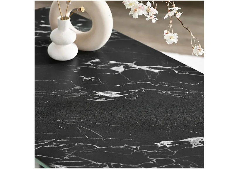 Olympus Black Marble Effect Lamp Table - Image 2