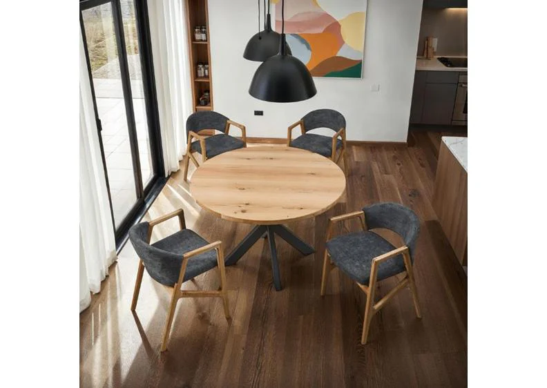 Onyx 1.2 m Round Dining Table