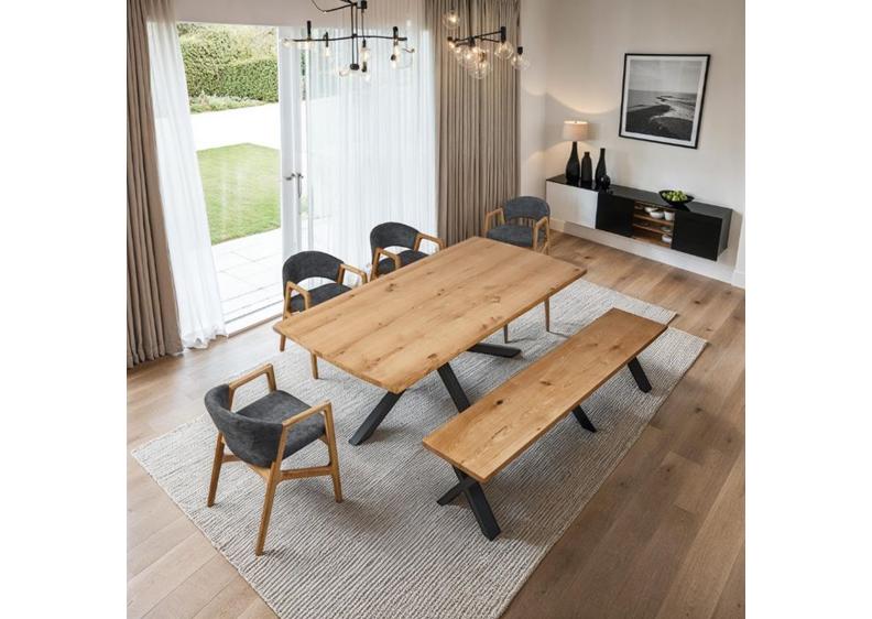 Onyx 2 m Fixed Dining Set