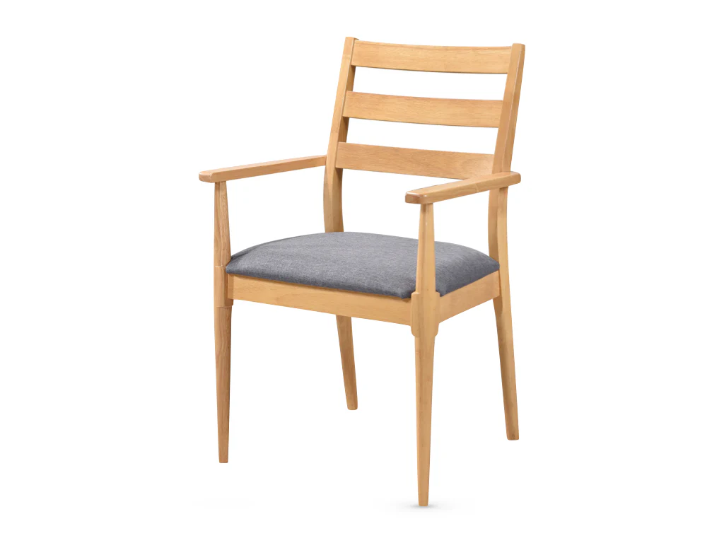 Set Of Two Orlando Oak Dining Carver Chairs - Image 2