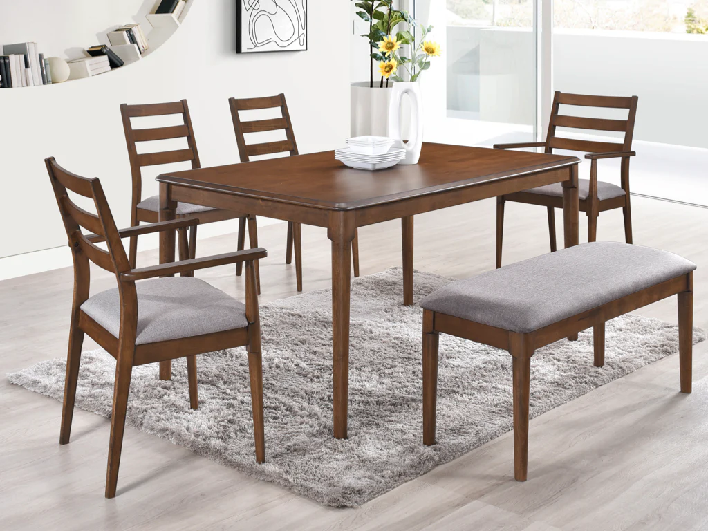 Set Of Two Orlando Walnut Dining Chairs - Image 3