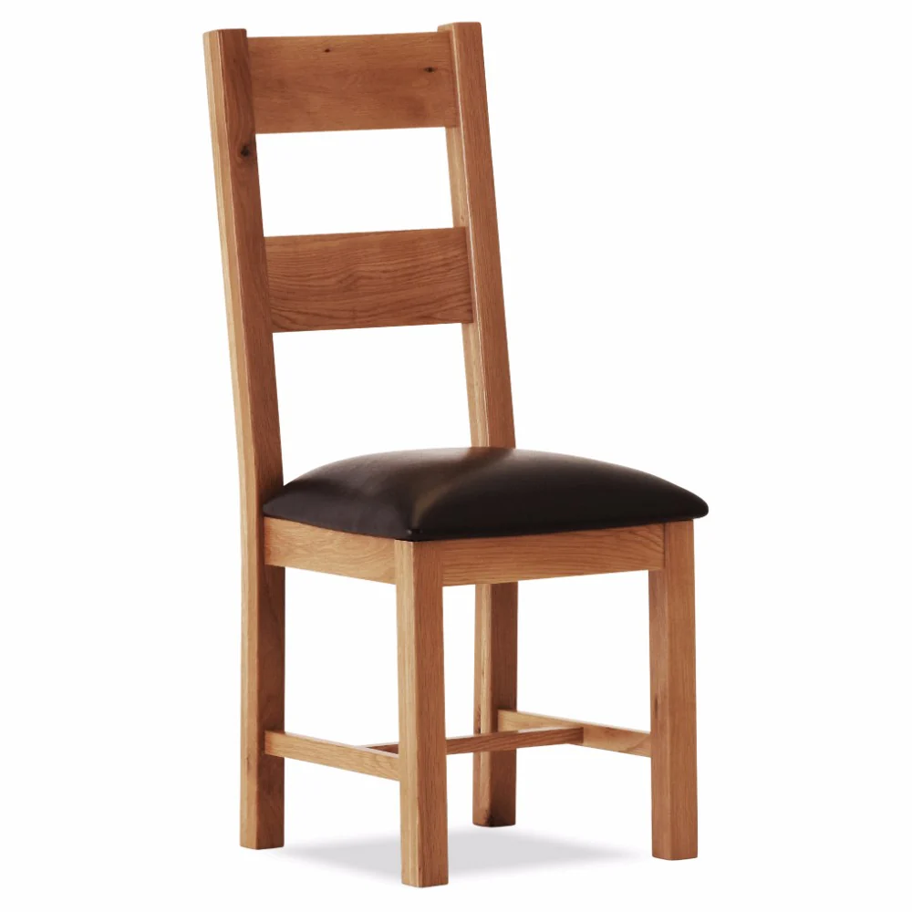 Oscar Large Dining Chair – Dark Brown Upholstered Seat