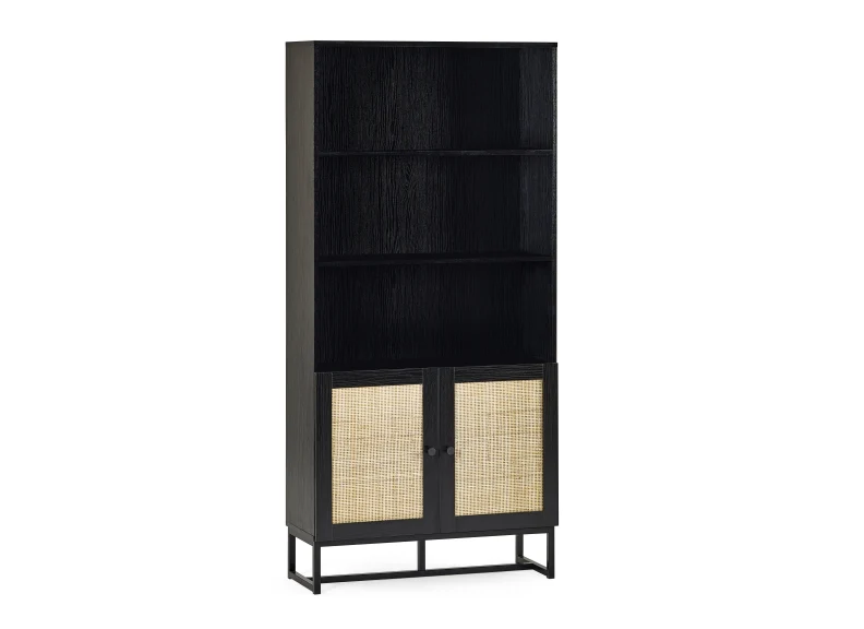 Padstow Black Tall Bookcase - Image 3