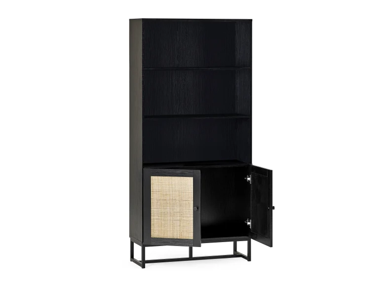 Padstow Black Tall Bookcase - Image 5