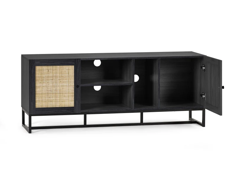 Padstow Black Long TV Unit - Image 3