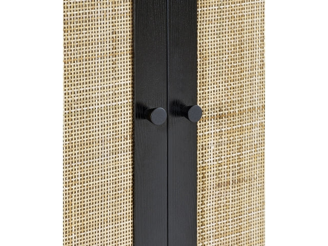 Padstow Black Two Door One Drawer Wardrobe - Image 2