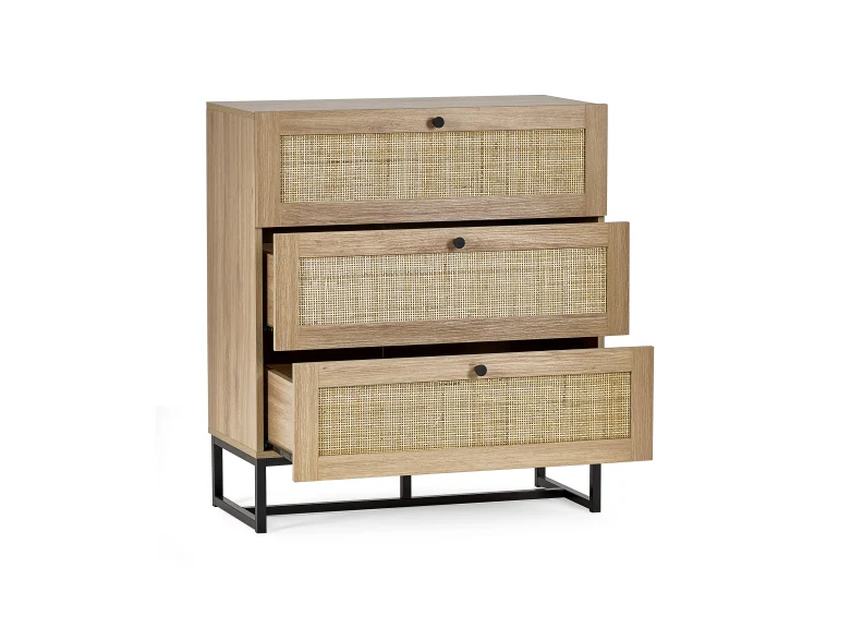 Padstow Oak Three Drawer Chest - Image 5