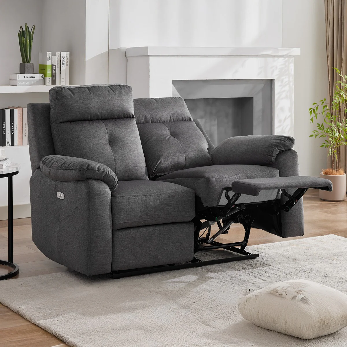 Palermo 2 Seater Electric Recliner – Anthracite Fabric with USB Charging (PRE-ORDER ON 2 SEATER FOR JUNE) - Image 2